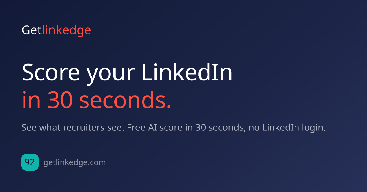 Getlinkedge: AI LinkedIn Profile Analyzer for Students